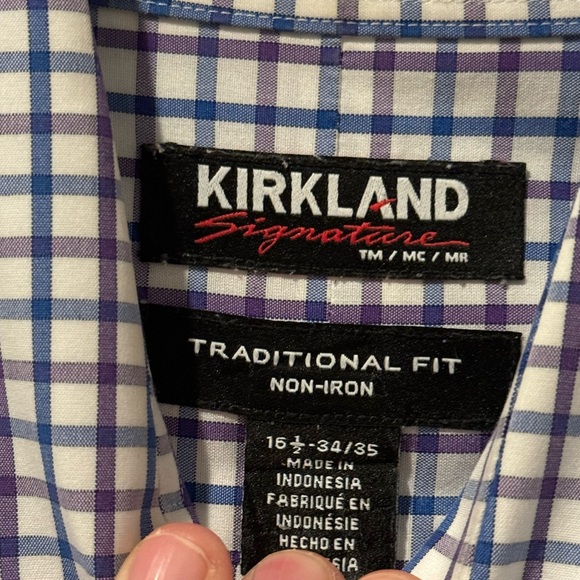 Kirkland Signature Traditional Fit Checkered Dress Shirt - Picture 3 of 5
